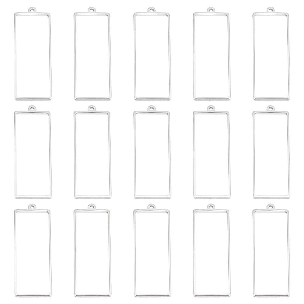4028 16pcs 42x15.5mm Inner Diameter 304 Stainless Steel Open Back Bezel